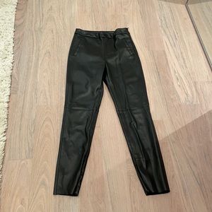 ZARA black faux leather pants